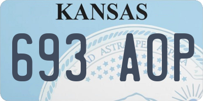 KS license plate 693AOP