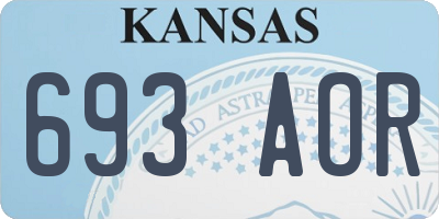 KS license plate 693AOR