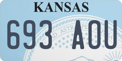 KS license plate 693AOU