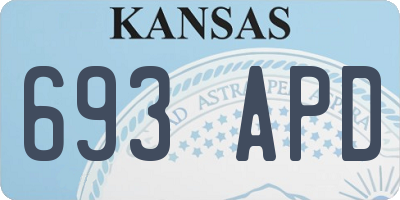 KS license plate 693APD