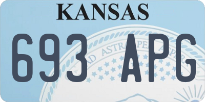 KS license plate 693APG