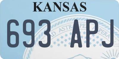 KS license plate 693APJ
