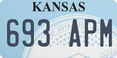 KS license plate 693APM