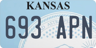 KS license plate 693APN