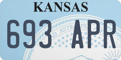 KS license plate 693APR