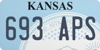 KS license plate 693APS