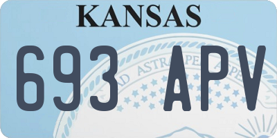 KS license plate 693APV