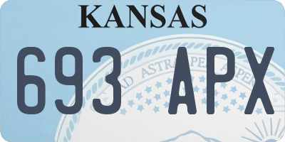 KS license plate 693APX