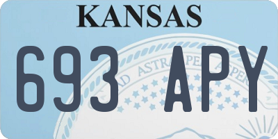 KS license plate 693APY