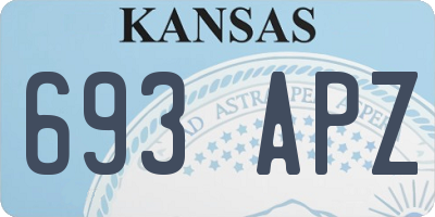 KS license plate 693APZ