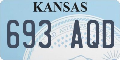 KS license plate 693AQD