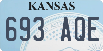 KS license plate 693AQE