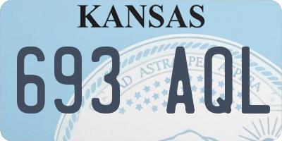 KS license plate 693AQL