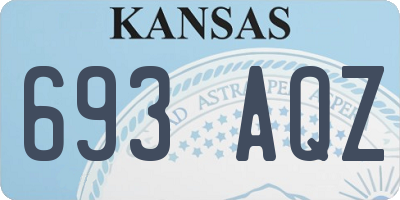 KS license plate 693AQZ