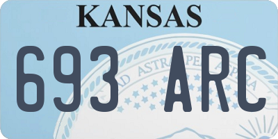KS license plate 693ARC