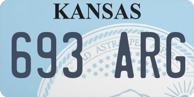 KS license plate 693ARG