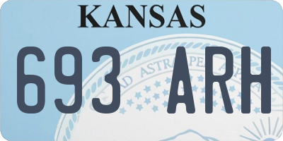 KS license plate 693ARH