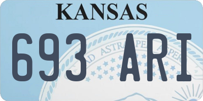 KS license plate 693ARI