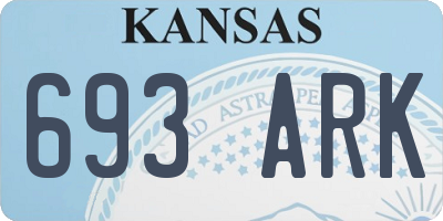 KS license plate 693ARK