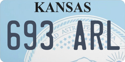 KS license plate 693ARL
