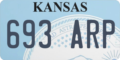 KS license plate 693ARP