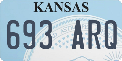 KS license plate 693ARQ