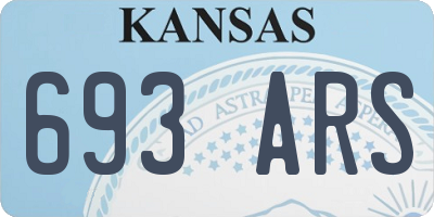 KS license plate 693ARS