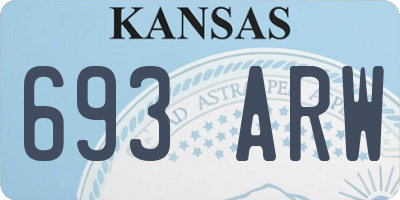 KS license plate 693ARW