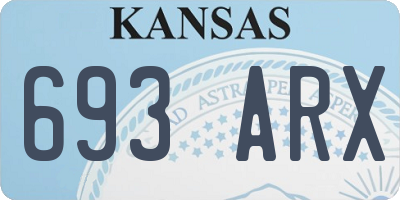KS license plate 693ARX