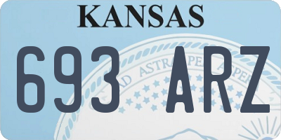 KS license plate 693ARZ