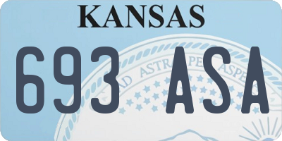 KS license plate 693ASA