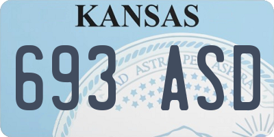 KS license plate 693ASD