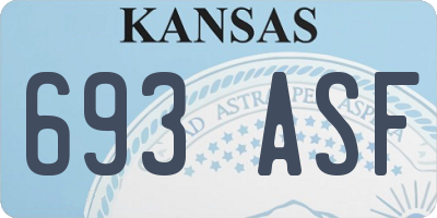 KS license plate 693ASF