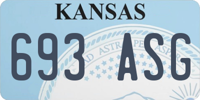 KS license plate 693ASG