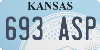 KS license plate 693ASP