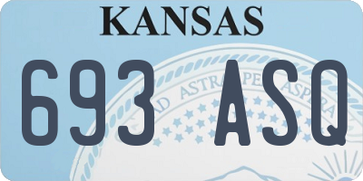 KS license plate 693ASQ