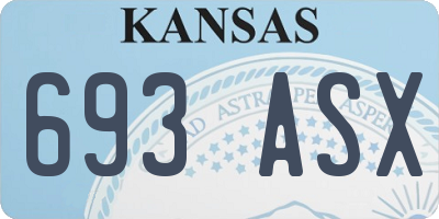 KS license plate 693ASX
