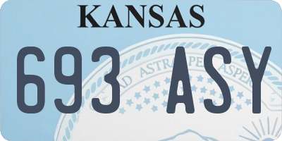 KS license plate 693ASY