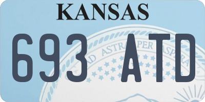 KS license plate 693ATD