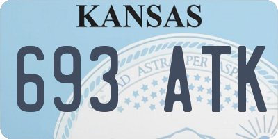 KS license plate 693ATK