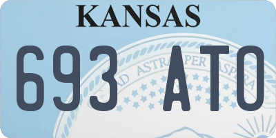 KS license plate 693ATO