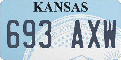 KS license plate 693AXW