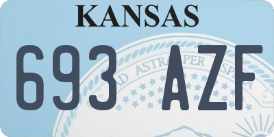 KS license plate 693AZF