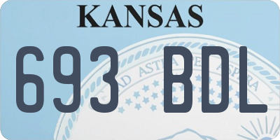 KS license plate 693BDL