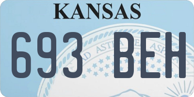 KS license plate 693BEH
