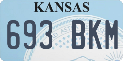 KS license plate 693BKM