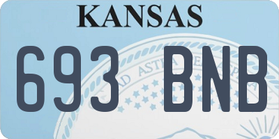 KS license plate 693BNB