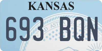 KS license plate 693BQN