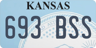 KS license plate 693BSS