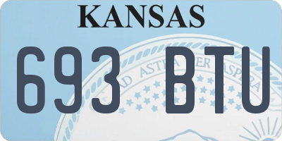 KS license plate 693BTU